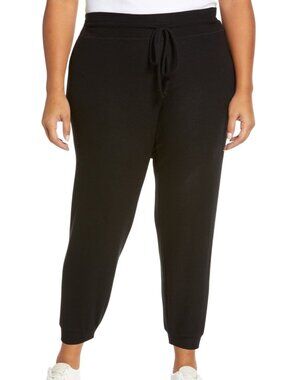 NWT Beyond Yoga Bopo Luxe Lounge Around Jogger Pants 1X Black NH1122P